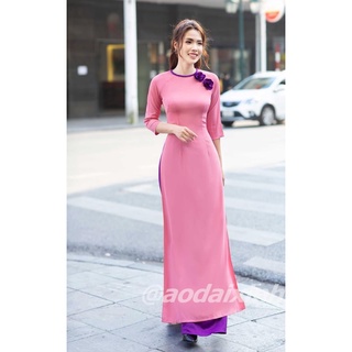 Áo dài trơn lụa mỹ cao cấp đủ size kèm quần