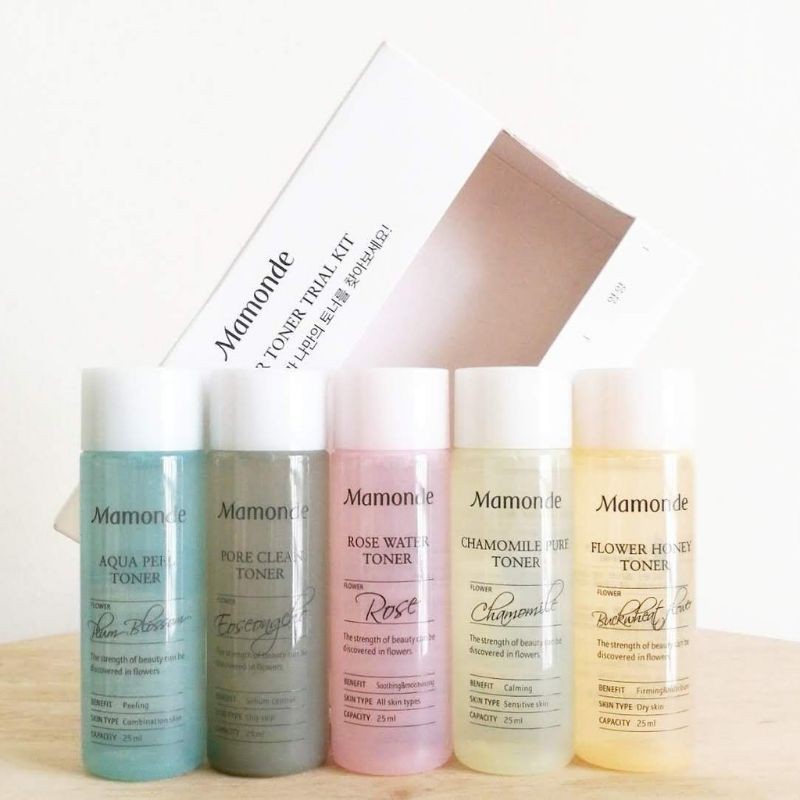 [CHÍNH HÃNG] SET nước hoa hồng mini Mamonde toner 5 chai 25ml