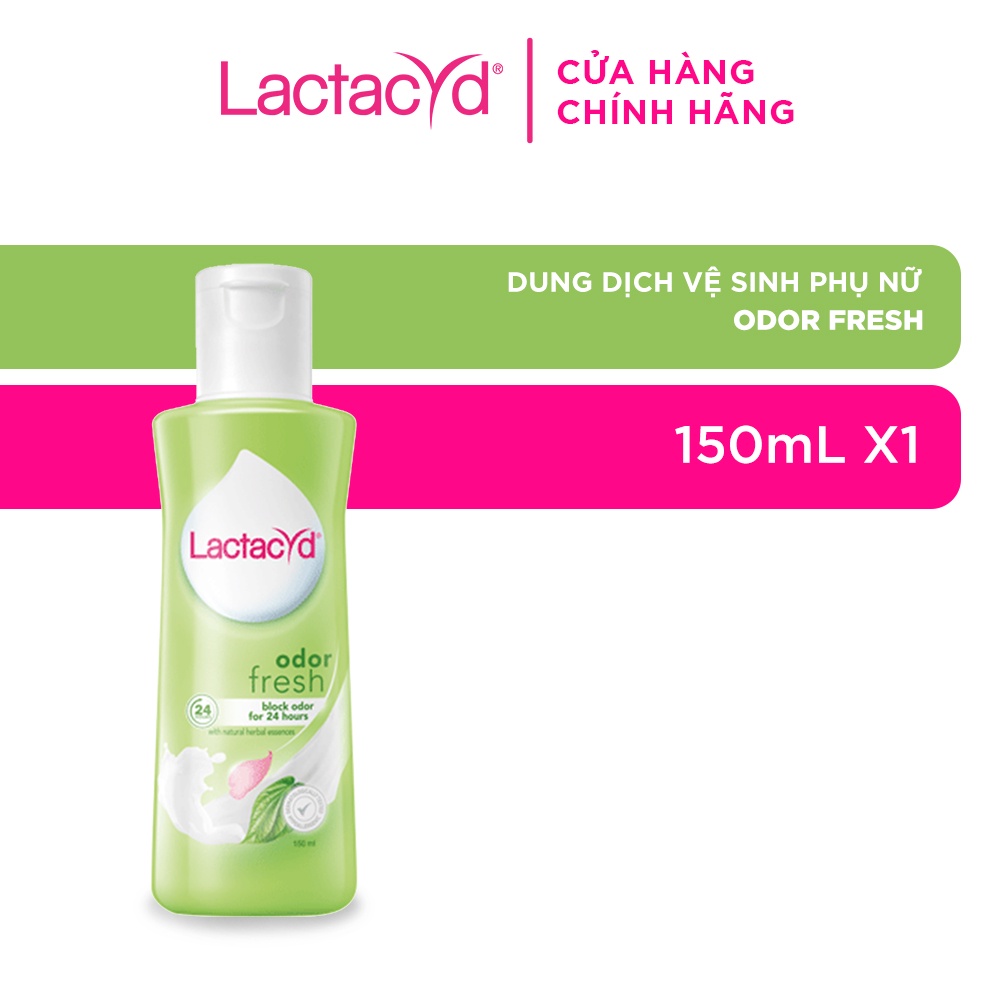 [Mã FMCGMALL -8% đơn 250K] Dung Dịch Vệ Sinh Phụ nữ Lactacyd Odor Fresh Ngăn Mùi 24H 150ml
