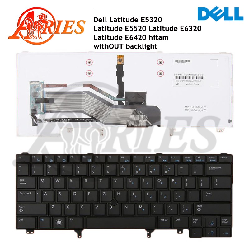 Bàn Phím Laptop Dell Latitude E5320 E5420 E5430 E5520 E6320 E6420 E6430 Không Có Đèn Nền