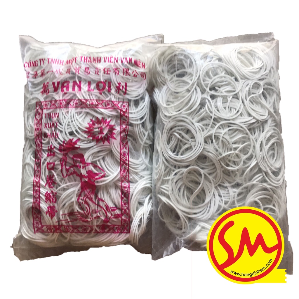 VÒNG CHUN, DÂY THUN, DÂY NỊT BUỘC, DÂY CHUN MÀU TRẮNG GIÁ RẺ 500gr