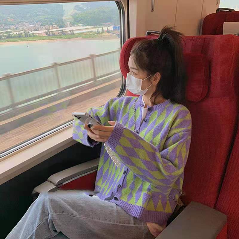 Áo cardigan IELGY dáng rộng kiểu Nhật thời trang cổ điển dễ phối đồ cho nữ