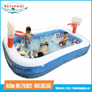 [Sỉ] Hồ bơi bé chơi bóng rổ trong nhà KT 2.51m x 1.68m x 1.02m