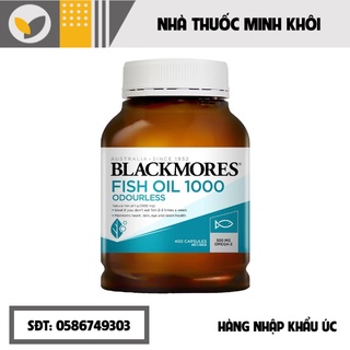 Dầu cá Blackmore Odourless fish oil Mini Caps 400 viên của Úc