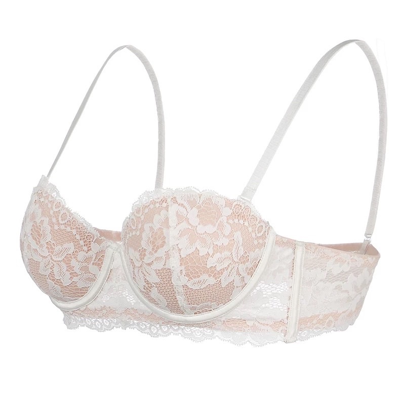 ❤️ Áo Lót Nữ Myna Ren Hoa Cup Ngang Gọng Silicon Đệm Mỏng Mềm Mại Cao Cấp 728 ❤️