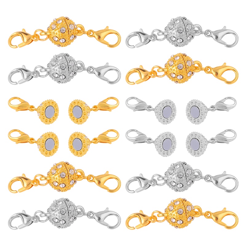 Móc khóa càng cua quả châu nam châm đính đá làm trang sức DIY