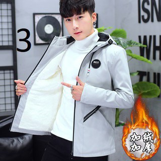 [FREE SHIP] Áo khoác nam lông cừu có mũ thời trang cực đẹp [BAO CHẤT] Mẫu Mới Nhất Mũ Có Thể Tháo Rời