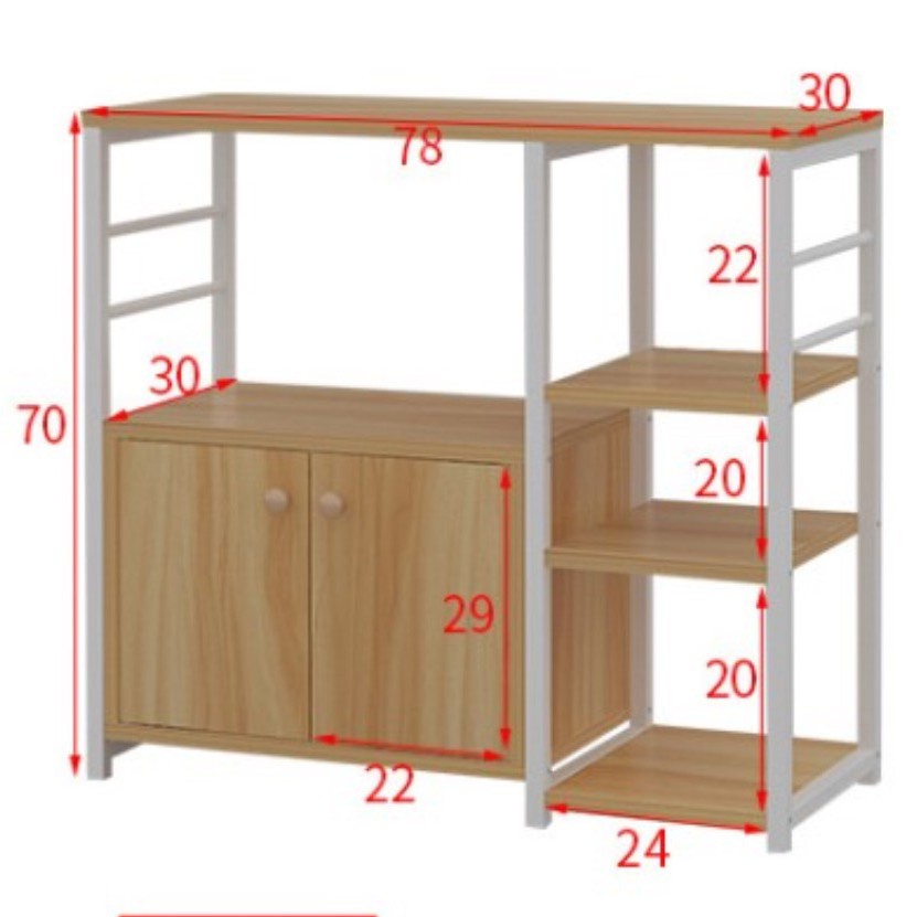 Kệ Để Lò Vi Sóng 4 Tầng Tiện Ích, kệ bếp đa năng tiện lợi có ngăn kéo