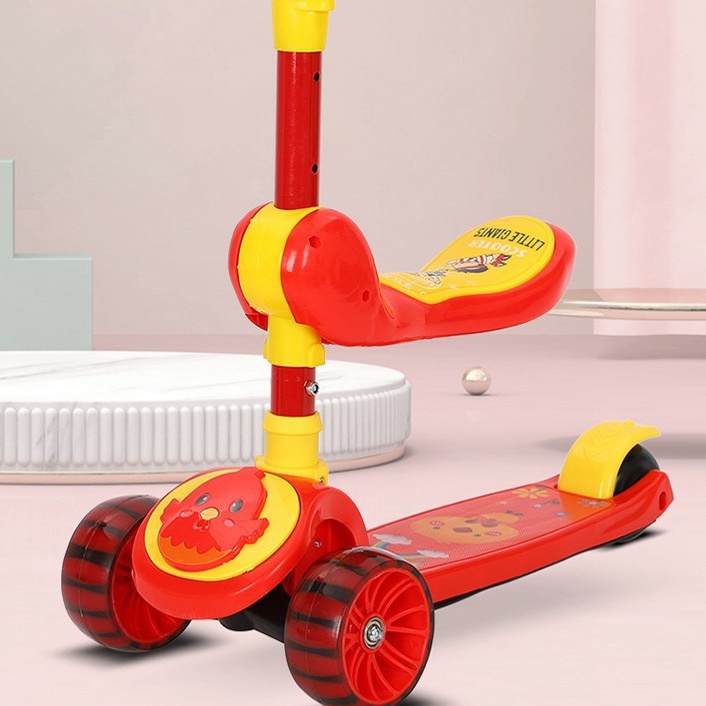 Xe Scooter cho bé cao cấp đa năng gấp gọn thông minh có nhạc có đèn bánh xe phát sáng