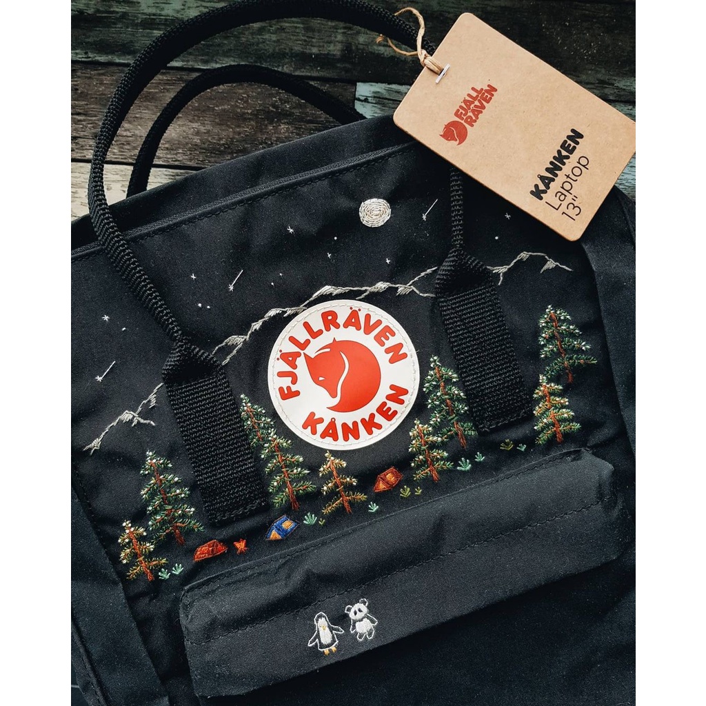 Balo Kanken Size Đi Học Đủ Màu Thêu Tay