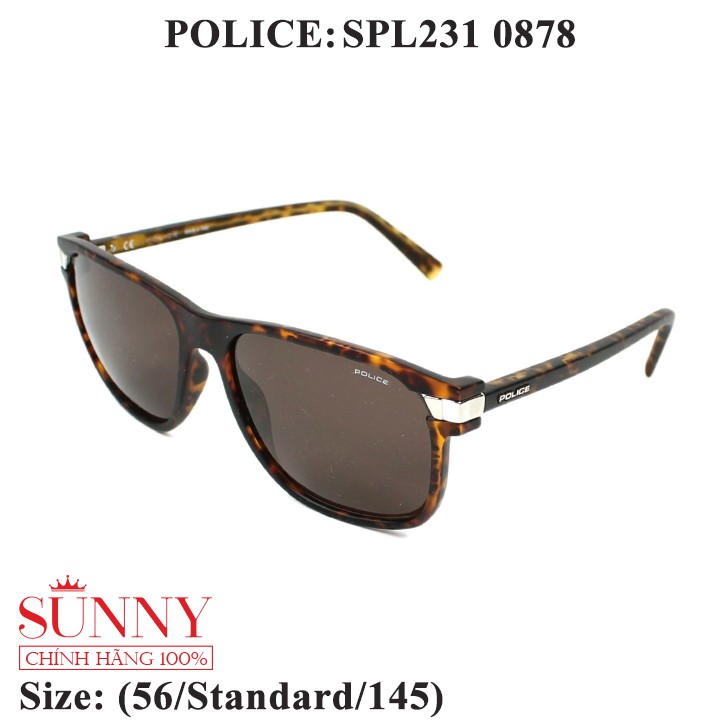 Kính mát chính hãng Police SPL231 màu sắc thời trang, thiết kế dễ đeo bảo vệ mắt