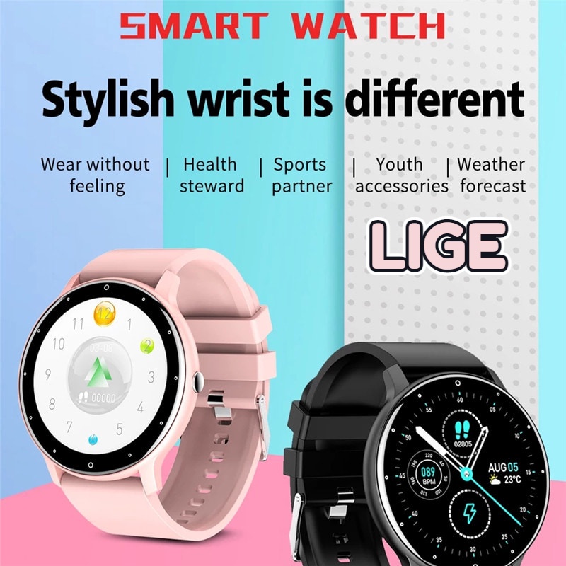 Đồng Hồ Thông Minh LIGE IP67 Chống Thấm Nước Có Chức Năng Gọi Điện Theo Dõi Nhịp Tim