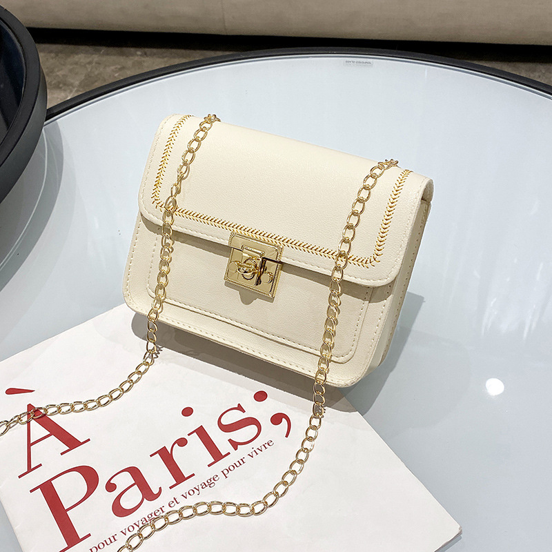 IELGY Túi Đeo Chéo Da Pu Phối Khóa Phong Cách Hàn Quốc Thời Trang Cho Phụ Nữ