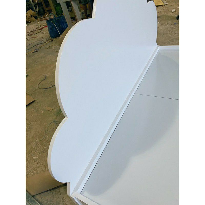 Giường mây trắng/ hồng chân tròn #xuongnoithat.hcm