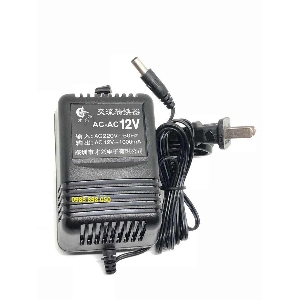 [Mã ELFLASH3 hoàn 10K xu đơn 20K] Adapter ac 12v 1000ma 12vac1a