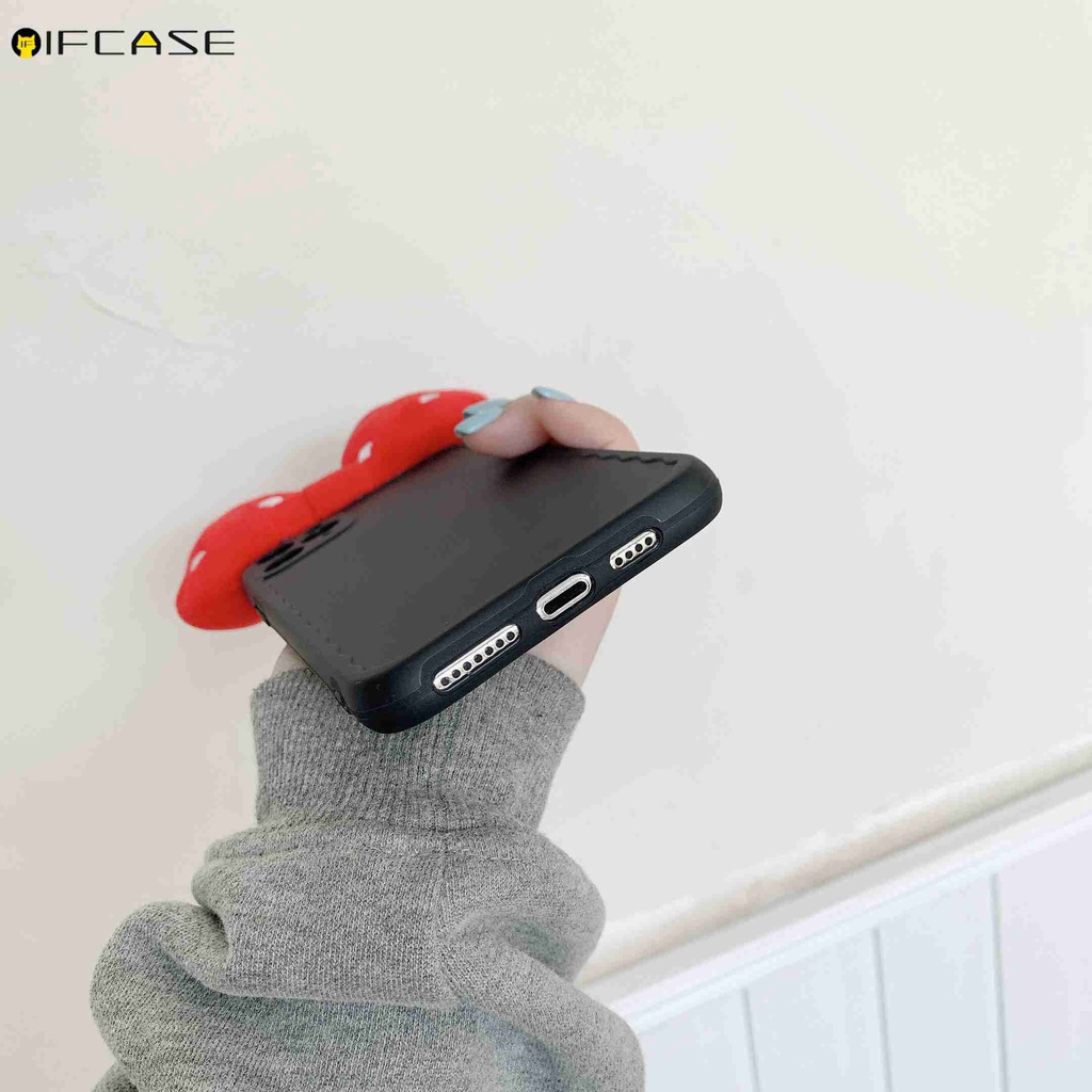 Ốp Điện thoại Gắn Nơ Đáng Yêu Cho Iphone 12 Mini 12 11 Pro Max Xs Max Xr X 7 8 Plus