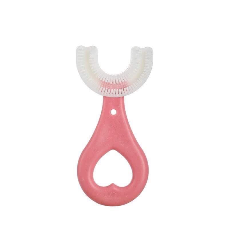 Bàn chải Silicone chữ U, Bàn chải tập đánh răng an toàn cho bé (1,5 tuổi trở lên)