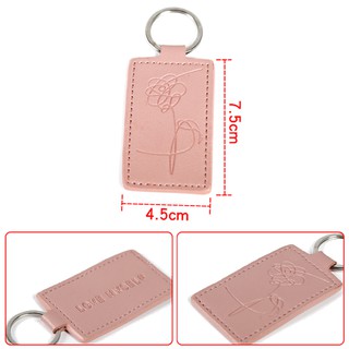 ( HÀNG có sẵn ) Móc khóa da PU in chữ BTS