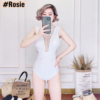 𝙍𝙊𝙎𝙄𝙀 𝙎𝙏𝙊𝙍𝙀 Bikini Đồ Bơi Liền Úp Cuốn Sang Chảnh Quyến Rũ - Màu Trắng [Vải Hàn Quôc]