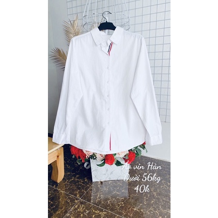 Áo vin trắng dài tay