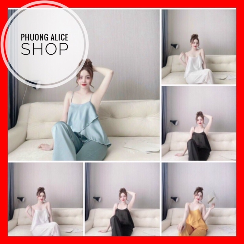 ❌SIÊU PHẨM❌Bộ dài hai dây sexy satin mềm mịn mát | BigBuy360 - bigbuy360.vn