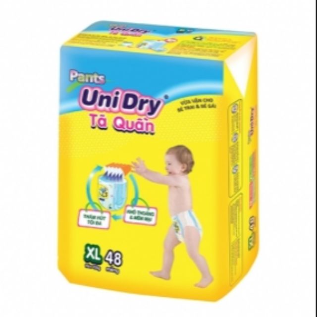 Tã quần Unidry Super Jumbo (XL, 12-17 Kg, 48 miếng)