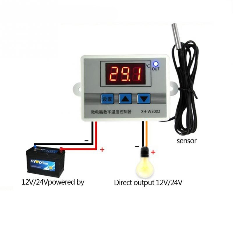 Bộ Điều Khiển Nhiệt Độ Kỹ Thuật Số 12v 24v 220v W3002 Xh-3002