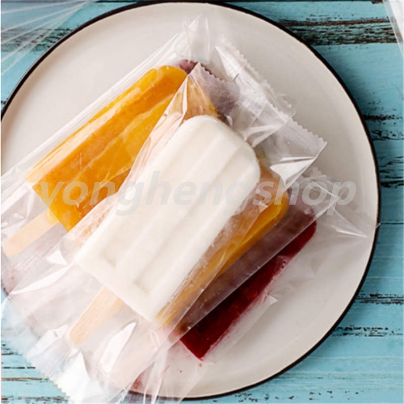 Set 100 túi nhựa 19.2*7.8cm dùng một lần đựng kem/ bánh quy/ socola tiện dụng