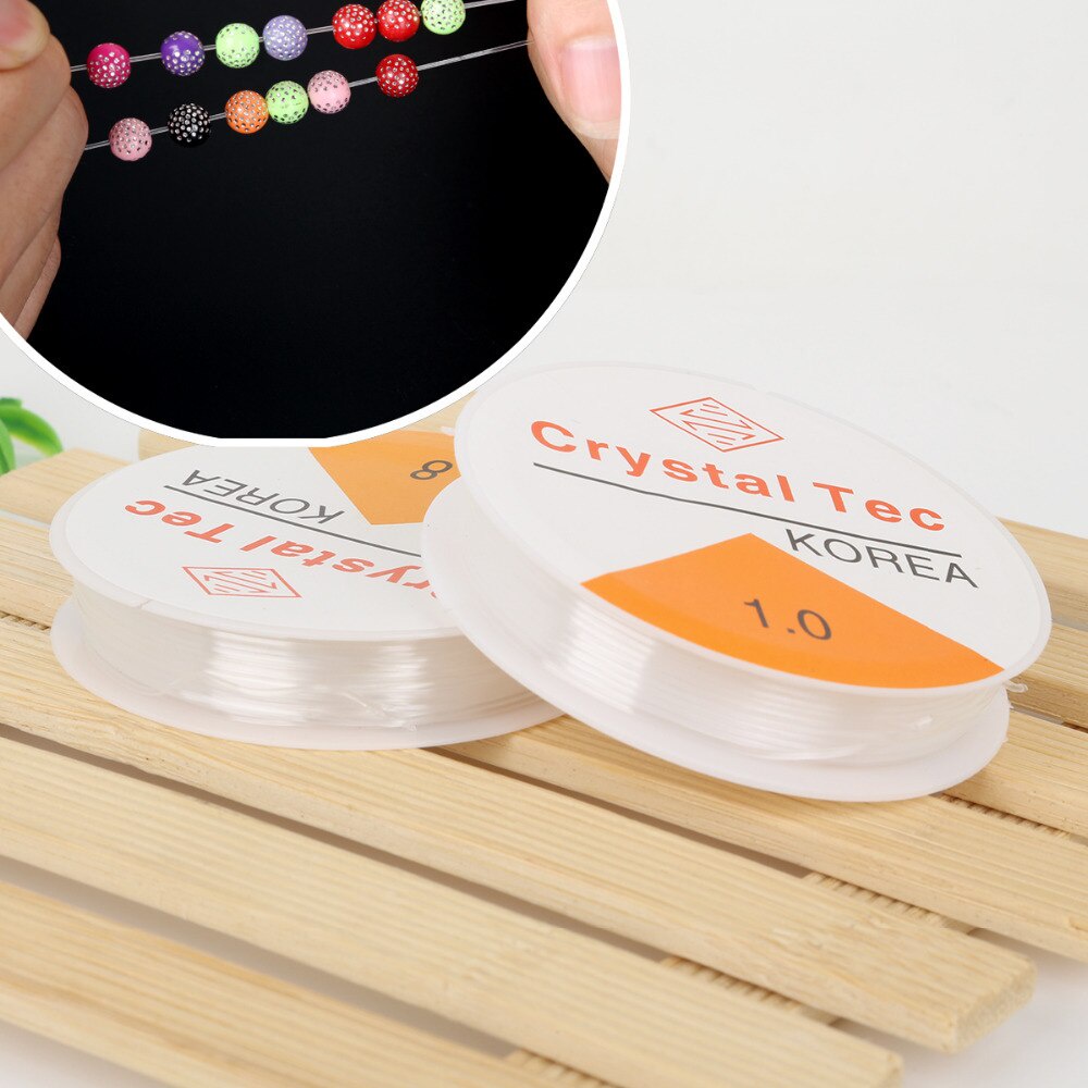 Cuộn dây cước co giãn 5m - 15m 0.5mm-1mm dùng tự làm đồ trang sức