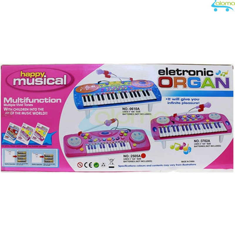 Đồ chơi đàn Organ mini kèm micro cho bé tập đàn tập hát Electronic Organ No.3702A