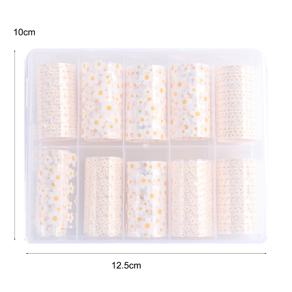 Miếng Dán Trang Trí Móng Tay Tự Dính Chống Thấm Nước Họa Tiết Hoa Xinh Xắn