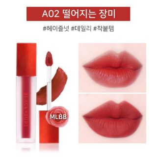 Son Kem Lì Black Rouge Air Fit Velvet Tint màu #A02 Đỏ đất siêu đẹp