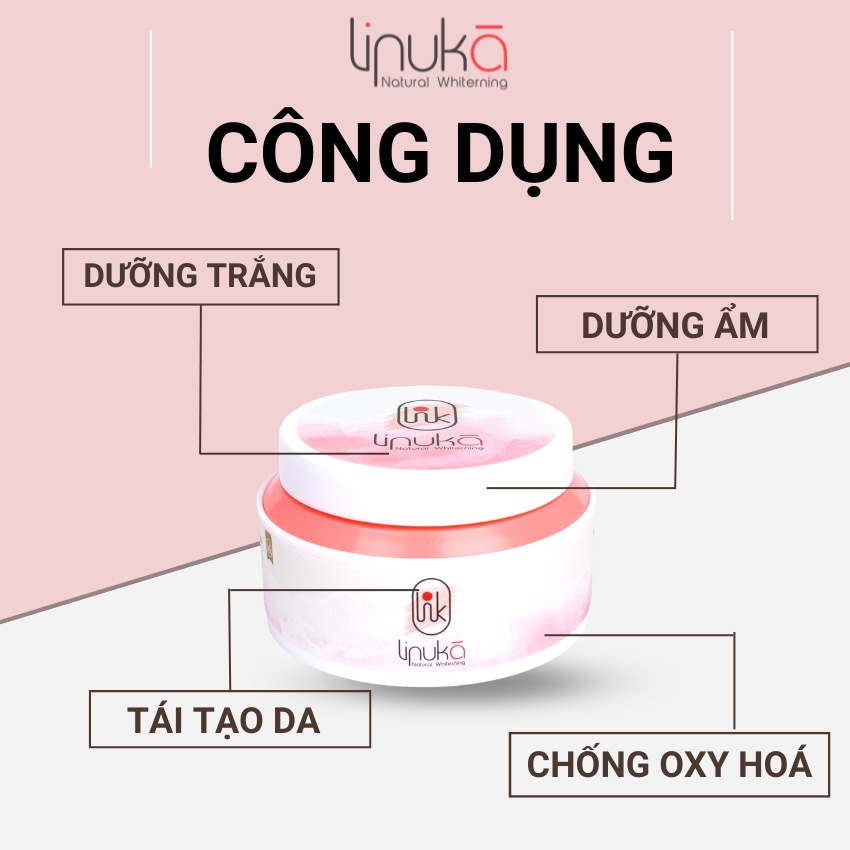 Tẩy tế bào chết body toàn thân trắng da kết hợp kem dưỡng trắng body LINUKA 350g