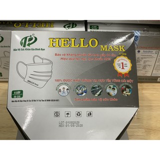 KHẨU TRANG Y TẾ HELLO MASK 4 lớp ( Hộp 50 cái)