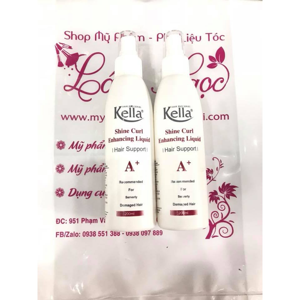 Sữa dưỡng tóc kella A+ trắng dành cho tóc xoăn 200ml và sữa dưỡng trắng suôn mềm 250ml  nuôi dưỡng tóc khỏe.