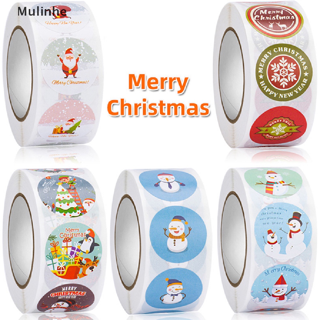 Bộ 500 Sticker Dán Trang Trí Giáng Sinh Hình Động Vật Dễ Thương