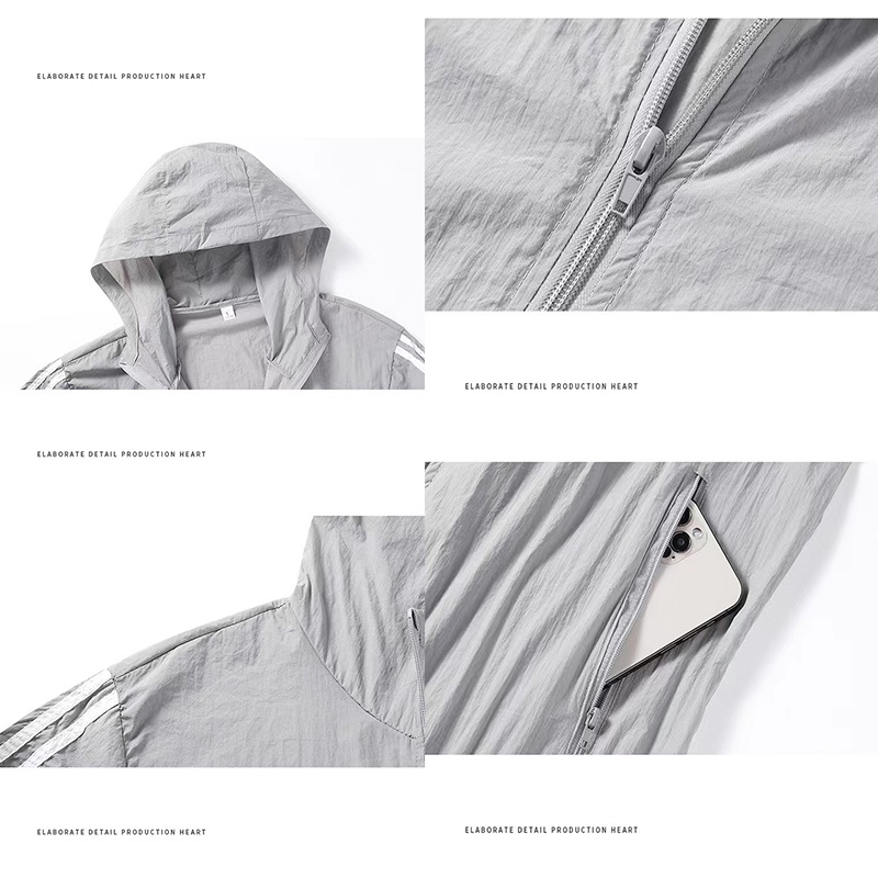 💥7.7 Áo Khoác Thể Thao Chống Tia UV Mềm Mại Có Túi Và Tay Dài Dành Cho Nam Nữ