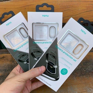 Bộ kính camera + viền bảo vệ camera iphone x / xs / xs max totu