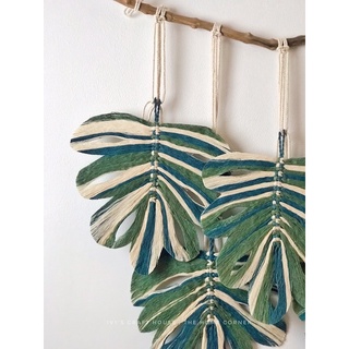 Rèm lá Monstera handmade decor treo tường (Macrame)