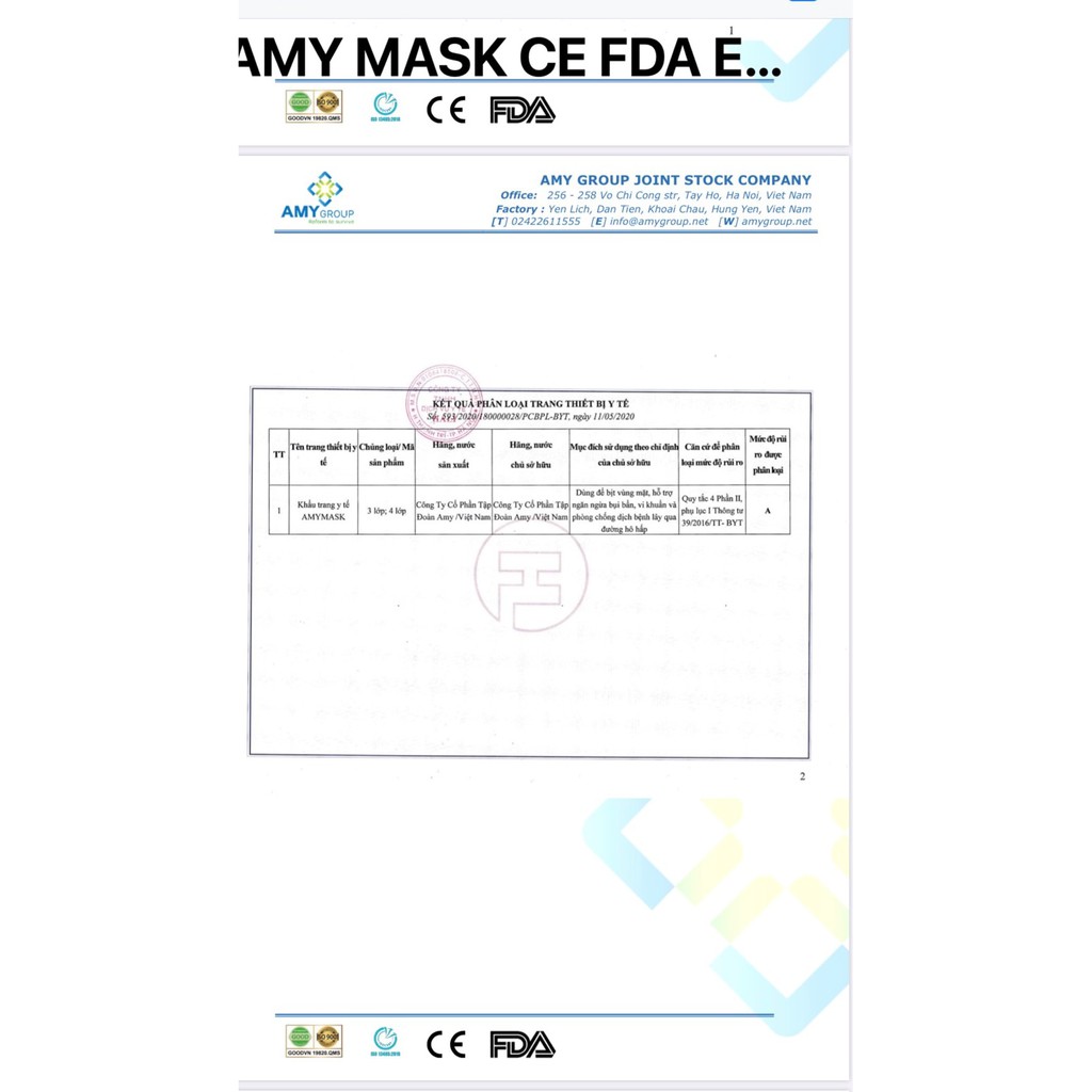 Hộp 50 chiếc khẩu trang trẻ em KID AMY MASK nhiều màu