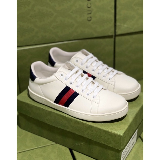 giày Gucci trơn gót xanh than