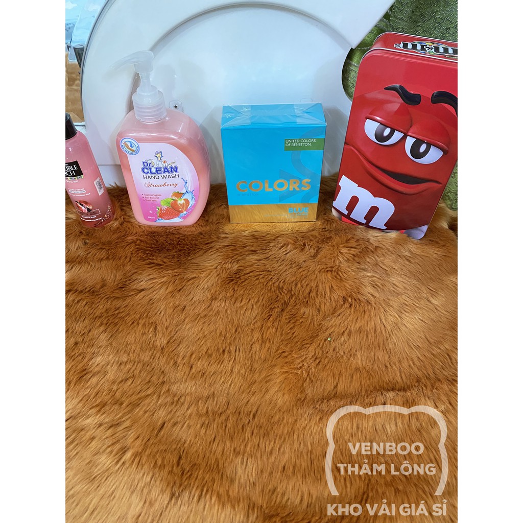 🌟 THẢM LÔNG TRẢI BÀN TRANG ĐIỂM & TRẢI SÀN | NÂU DA BÒ ÁNH VÀNG 2021 | BigBuy360 - bigbuy360.vn