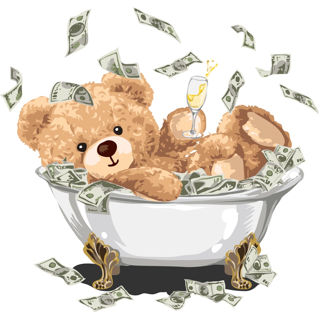 - Hình Gấu Teddy TD18 in bằng bàn ủi, bàn là