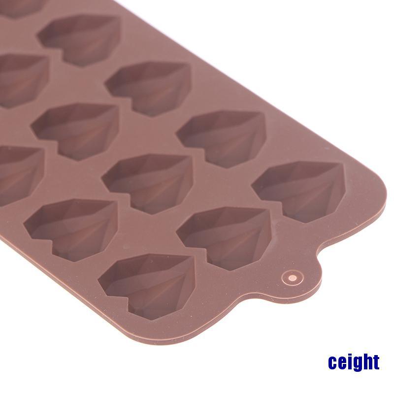 Khuôn Silicone 15 Ngăn Tạo Hình Trái Tim Trang Trí Bánh
