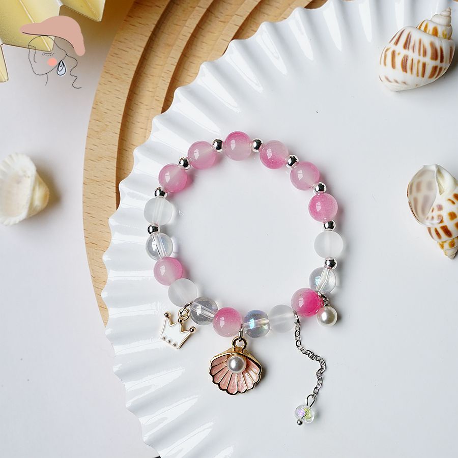 Vòng Tay Chuỗi Hạt Pha Lê May Mắn Cho Nữ