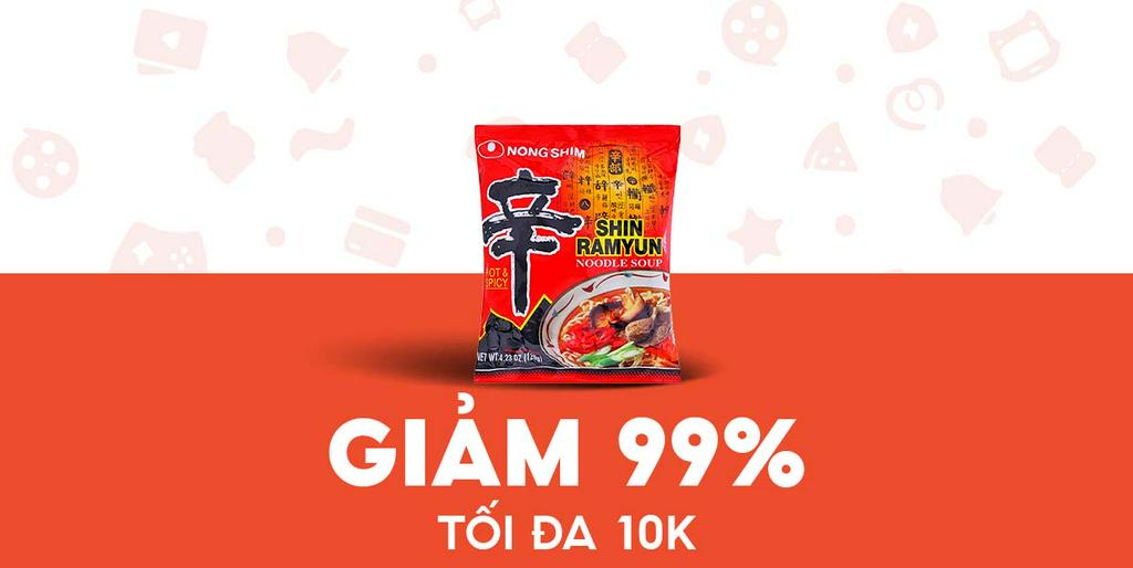 - Tèo Bokki - Giảm 10K cho Mì Shin Ramyun Nongshim