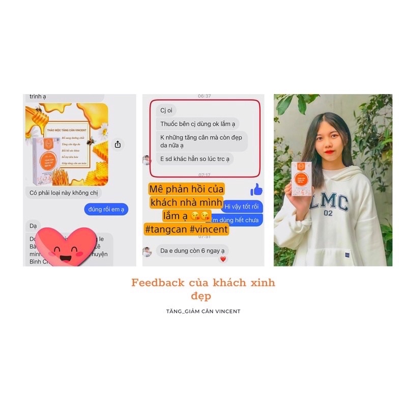 Thảo mộc Tăng cân Vincent dành cho cơ địa gầy lâu năm.