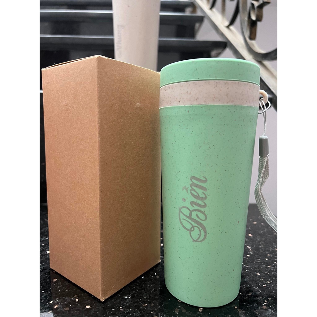 Bình  Đựng Nước Lúa Mạch Có Dây Xách 330ml - In Ấn Logo Theo Yêu Cầu