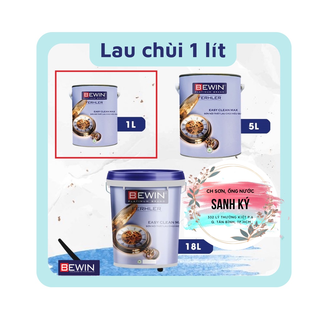 SƠN NƯỚC NỘI THẤT 1 LÍT CAO CẤP EASY CLEAN LAU CHÙI HIỆU QUẢ