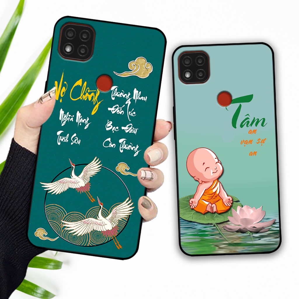 Ốp lưng Xiaomi Redmi 9C in hình phong cách chữ thư pháp cha mẹ, tài lộc